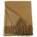 Camel Brown Acrylic Throw Blanket